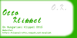otto klippel business card